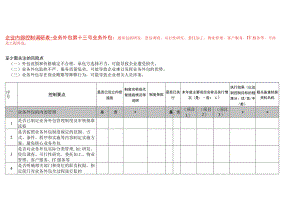 企业内部控制业务外包调研表.docx