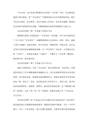 “书记项目”进展情况的报告.docx