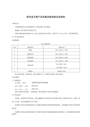 陕西省石膏产品质量监督抽查实施细则.docx