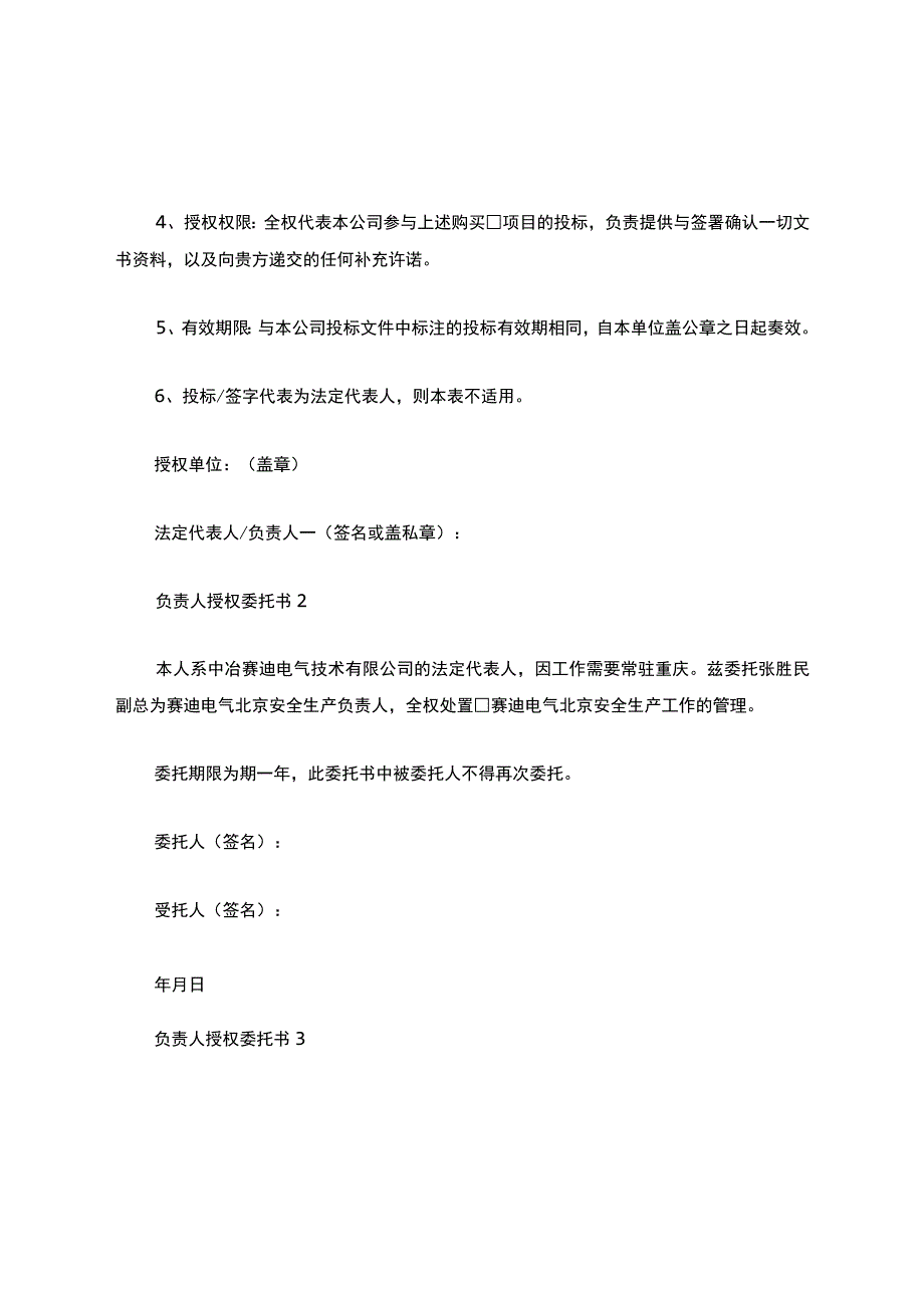 负责人授权委托书范文.docx_第2页