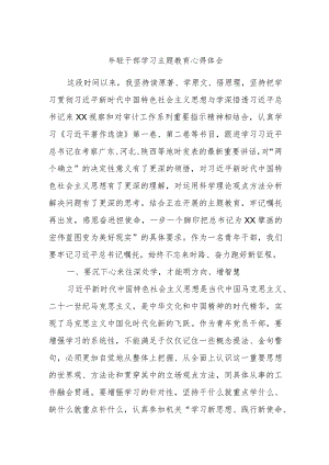 年轻干部学习主题教育心得体会.docx
