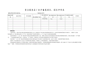 重点服务县和产业及团长、组长申请表.docx