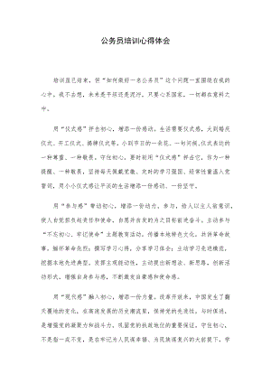 公务员培训心得体会.docx