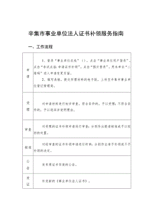 辛集市事业单位法人证书补领服务指南.docx