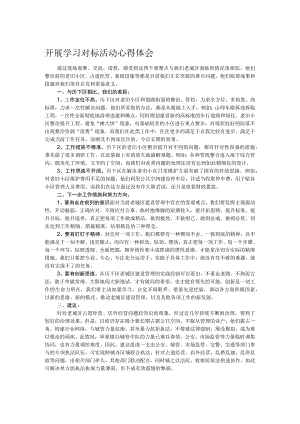 开展学习对标活动心得体会.docx
