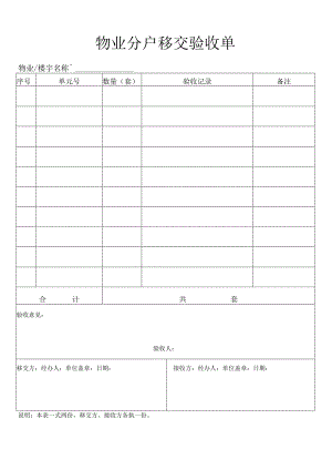 物业分户移交验收单.docx