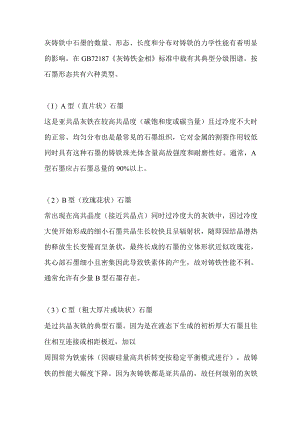 灰铸铁中常见的六种石墨类型及对铸铁的影响.docx