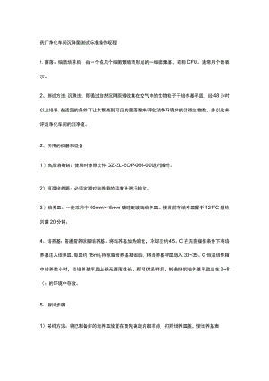 药厂净化车间沉降菌测试标准操作规程.docx