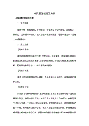 冲孔灌注桩施工方案 .docx