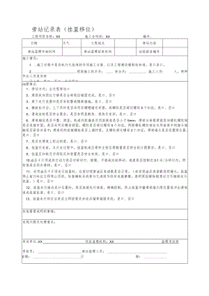 挂篮移位、拆除旁站记录表.docx
