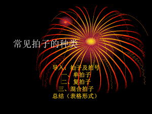 常见拍子的种类.ppt