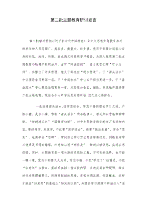 第二批主题教育研讨发言.docx