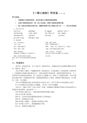 一棵小桃树导学案.docx