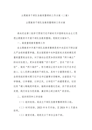 主题教育干部队伍教育整顿的工作方案(二篇).docx