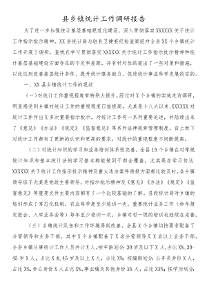 县乡镇统计工作调研报告.docx