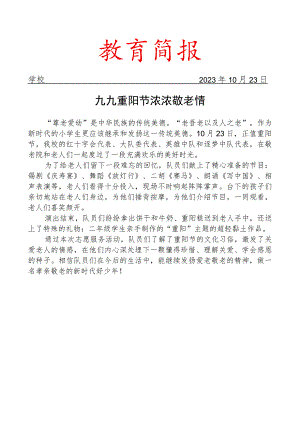 开展重阳活动简报.docx