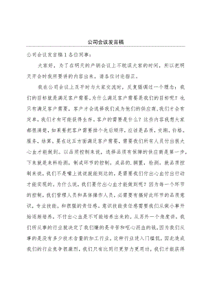 公司会议发言稿.docx