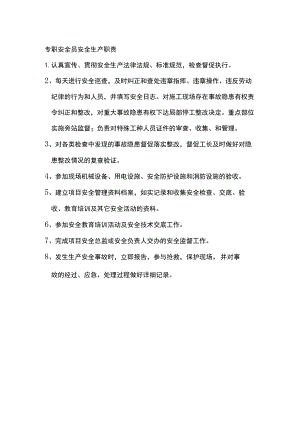 专职安全员安全生产职责.docx