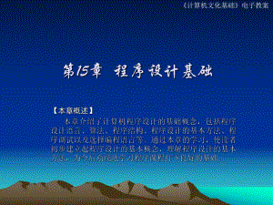 第15章程序设计基础.ppt