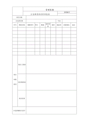 分包商退库材料审批表.docx