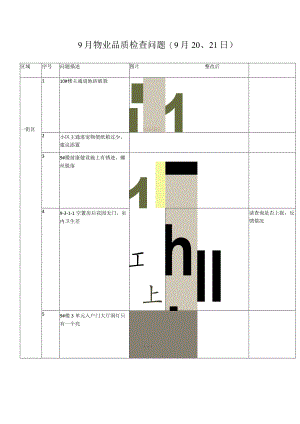 9月（20-21日）地产品质检查问题.docx