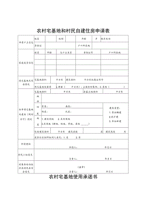 农村宅基地和村民自建住房申请表.docx