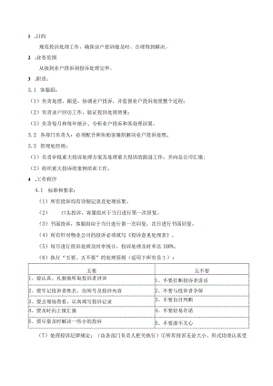 房地产公司业户投诉处理规定.docx