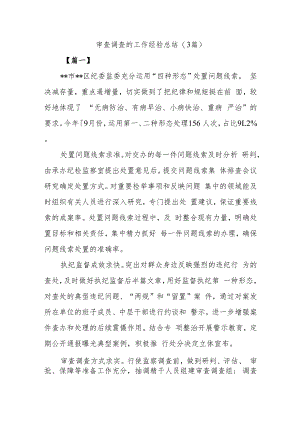 (3篇)审查调查的工作经验总结.docx
