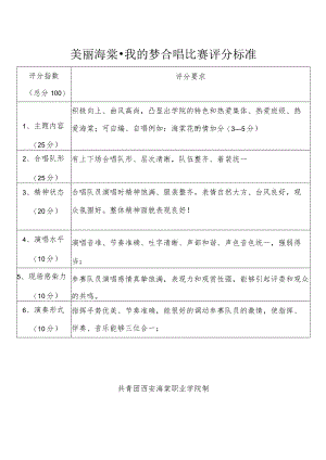 美丽海棠我的梦合唱比赛评分标准.docx