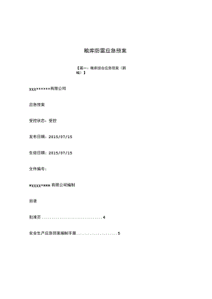 粮库防雷应急预案.docx