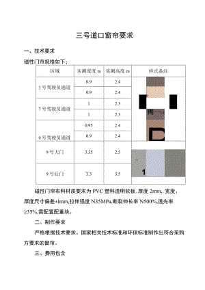 三号道口窗帘要求技术要求磁性门帘规格如下.docx
