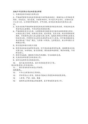 房地产开发有限公司出纳员岗位职责.docx