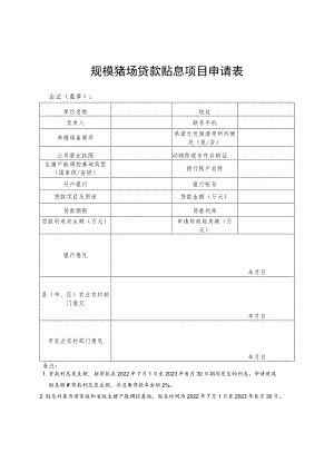 规模猪场贷款贴息项目申请表.docx