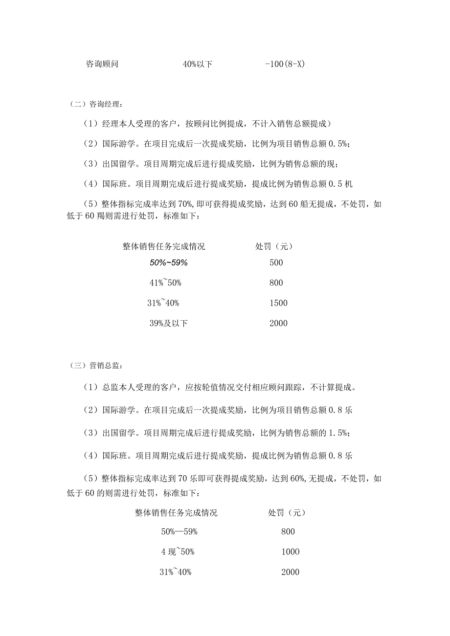 咨询顾问工资待遇及销售提成管理制度(暂行).docx_第3页