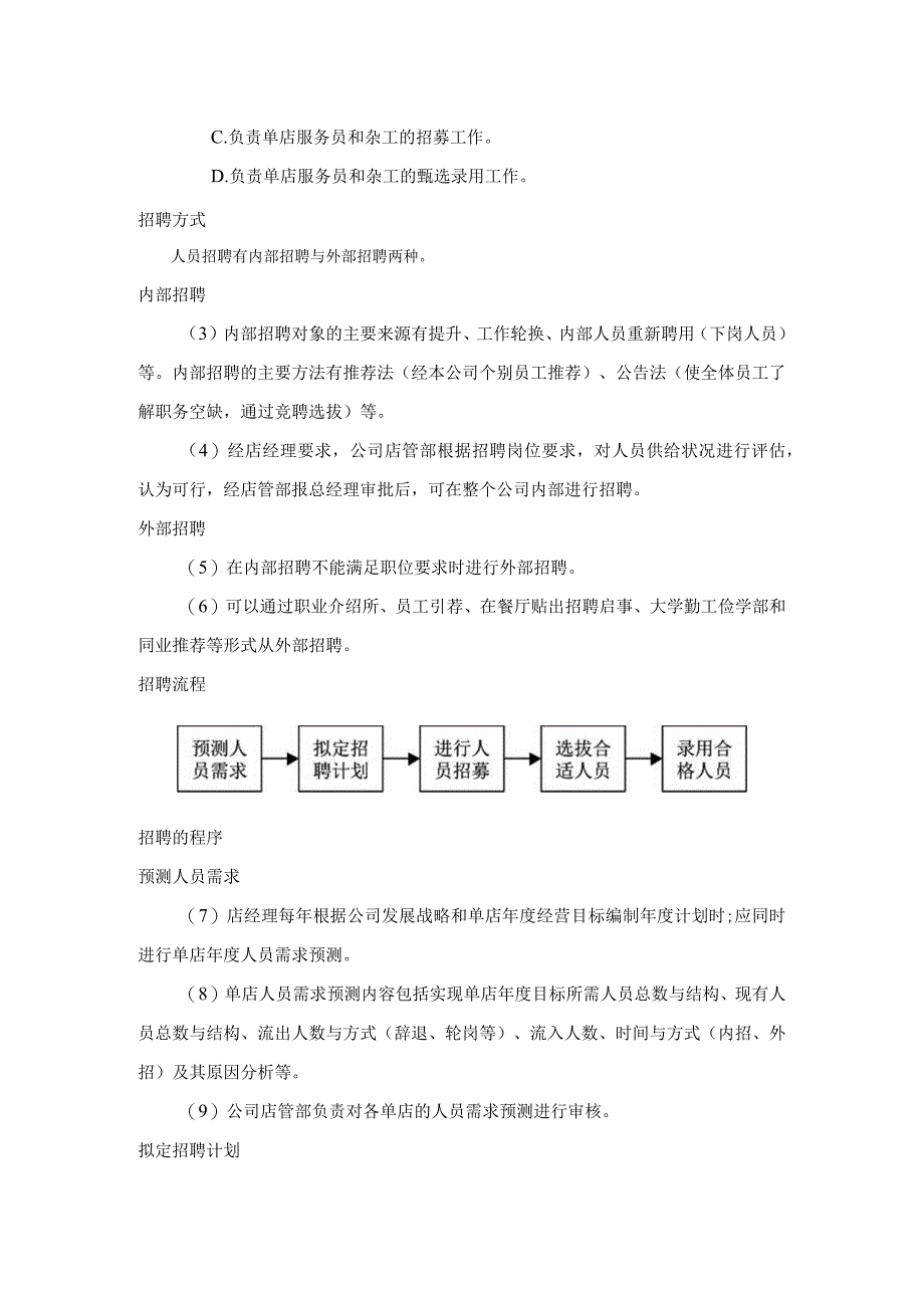 上市餐饮管理公司人员招聘管理.docx_第2页