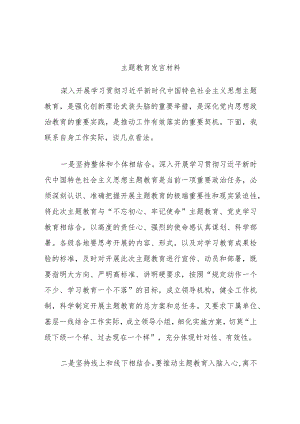 主题教育发言材料.docx