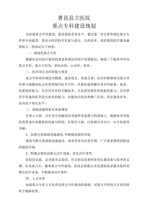 重点专科建设规划.docx