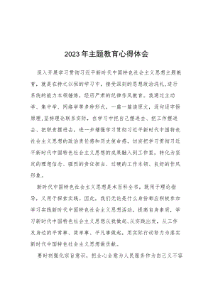 关于2023年主题教育的学习心得体会(七篇).docx