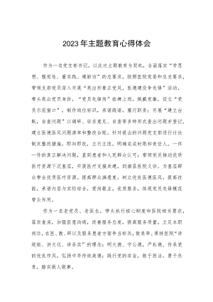 卫生院支部书记关于主题教育的心得体会三篇.docx