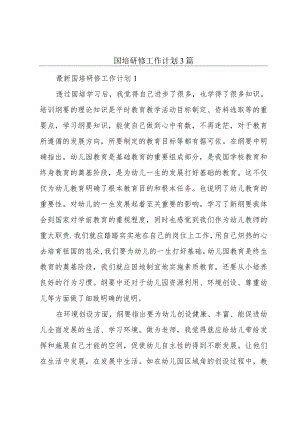 国培研修工作计划3篇.docx