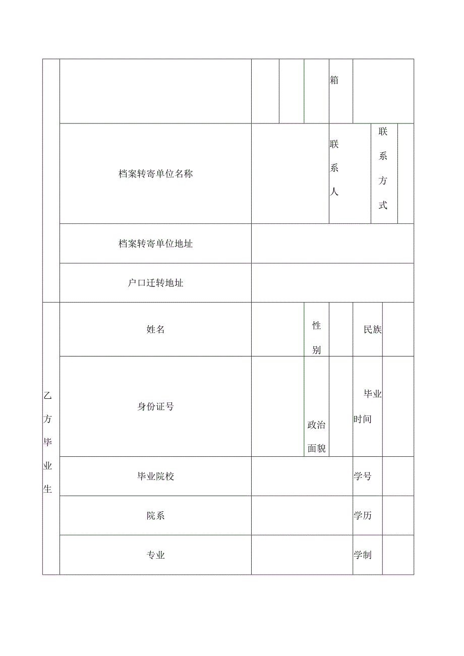 全国普通高等学校毕业生就业协议书(两方).docx_第2页
