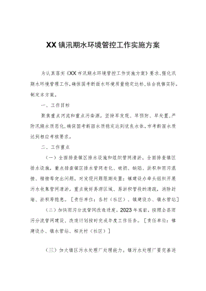 XX镇汛期水环境管控工作实施方案.docx