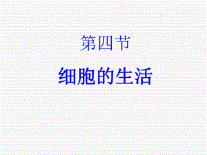 细胞的生活共28张PPT精品教育.ppt