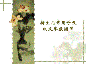 新生儿常用呼吸机及参数调节名师编辑PPT课件.ppt