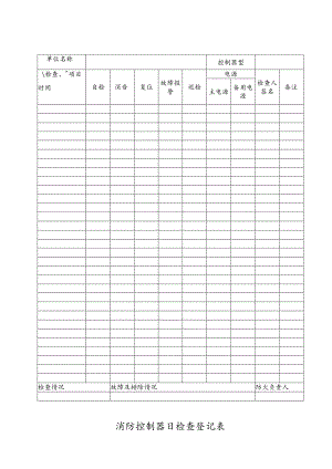 2023《消防控制器日检查登记表》.docx