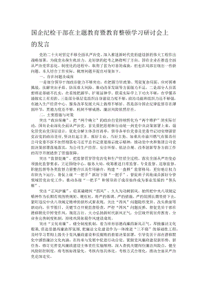 国企纪检干部在主题教育暨教育整顿学习研讨会上的发言.docx