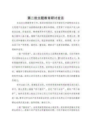 党员干部第二批主题教育研讨发言.docx