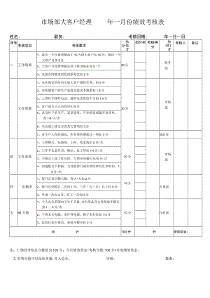 大客户经理绩效考核表.docx