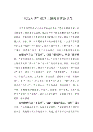 “三功六切”推动主题教育落地见效.docx