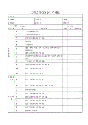 工程监督档案总目录模板.docx